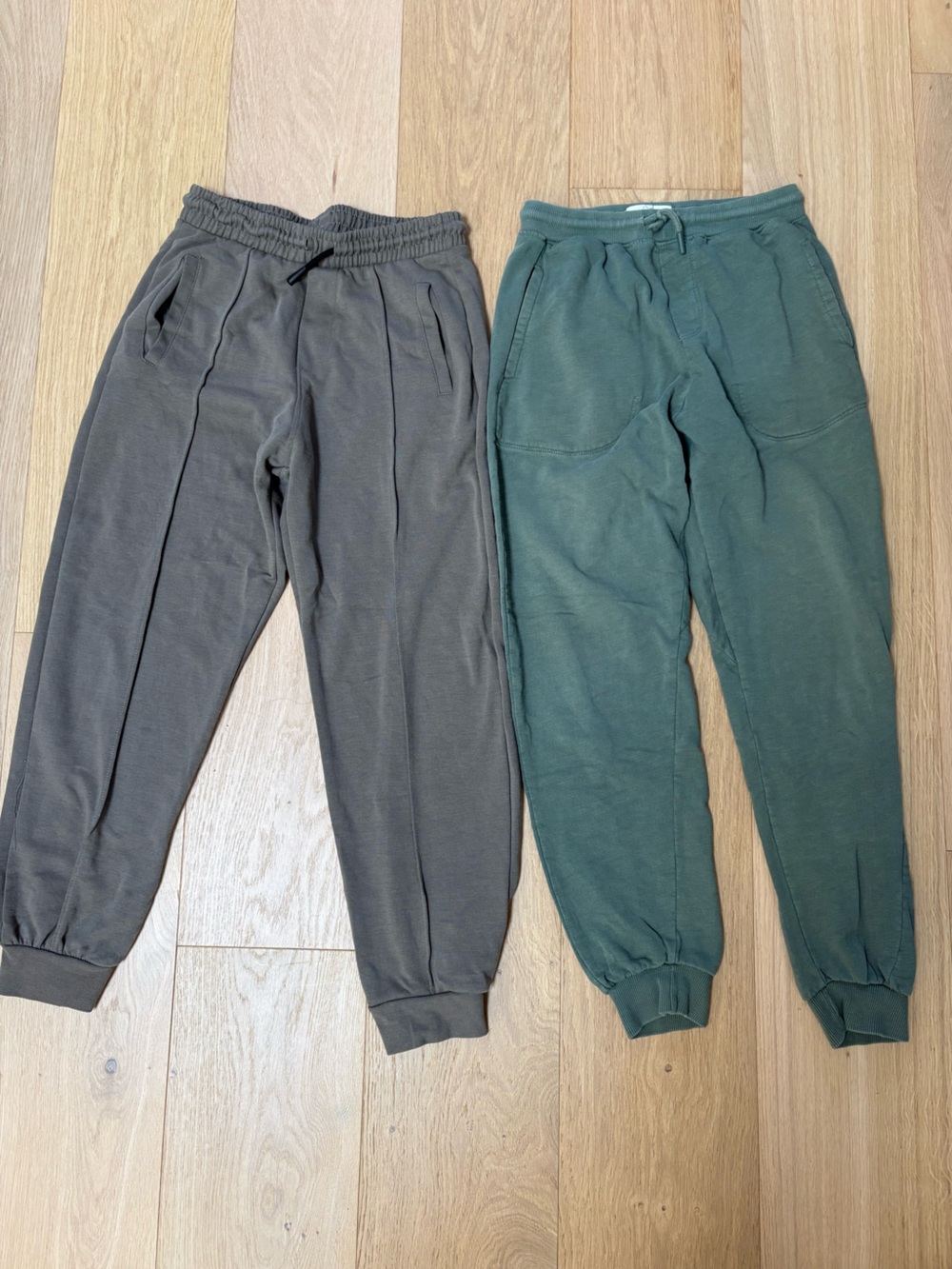 Zara Kids Olive Green and Gray Jogger Pants